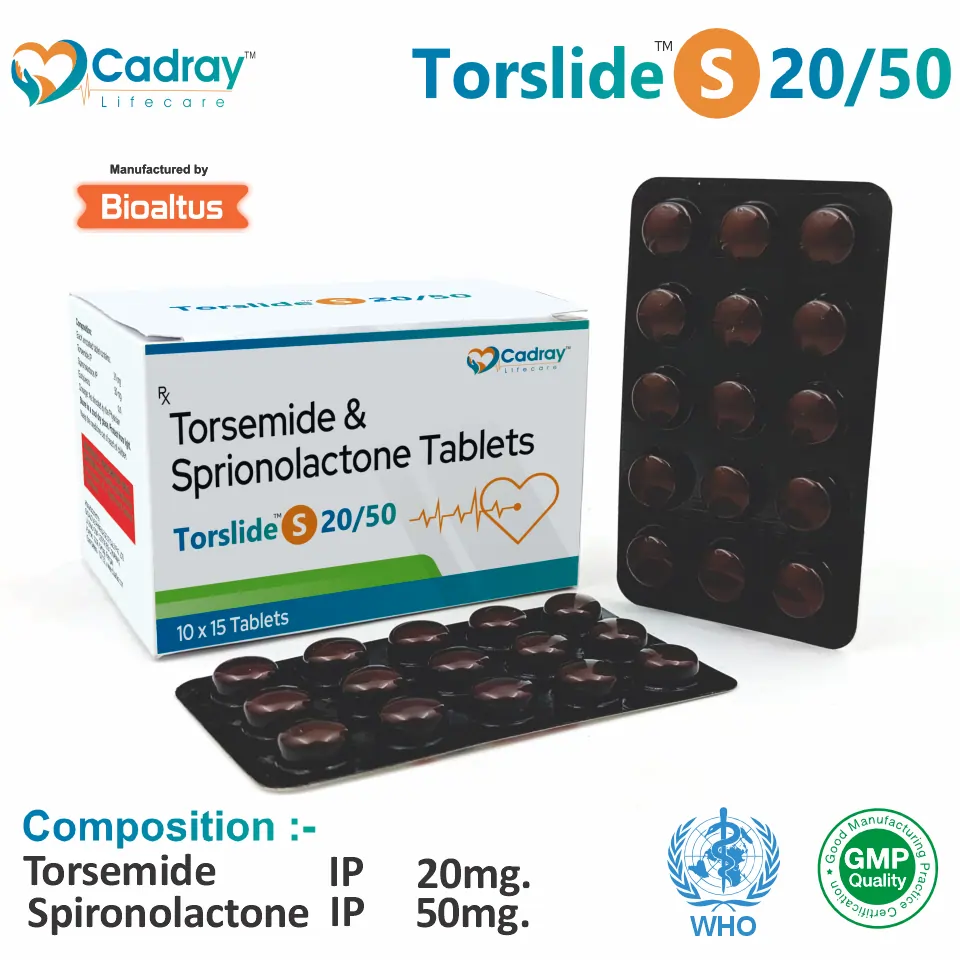 Torsemide 20mg + Spironolactone 50mg Tablet | Best Price for PCD Pharma Franchise in Cardiac & Renal Care